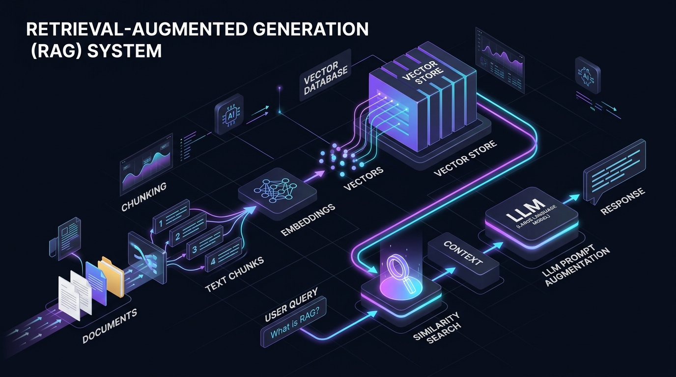 RAG System Architecture Infographic